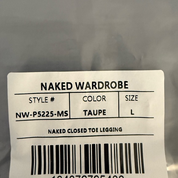 NWT- Naked Wardrobe Taupe Closed Toe Leggings - Picture 6 of 7